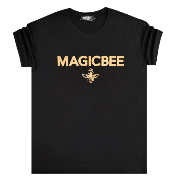 Magic bee - MB2318 - gold logo tee - black