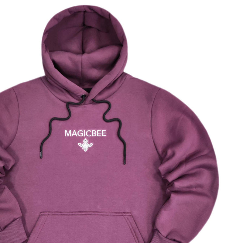 Magicbee - MB23500 - black logo hoodie - purple
