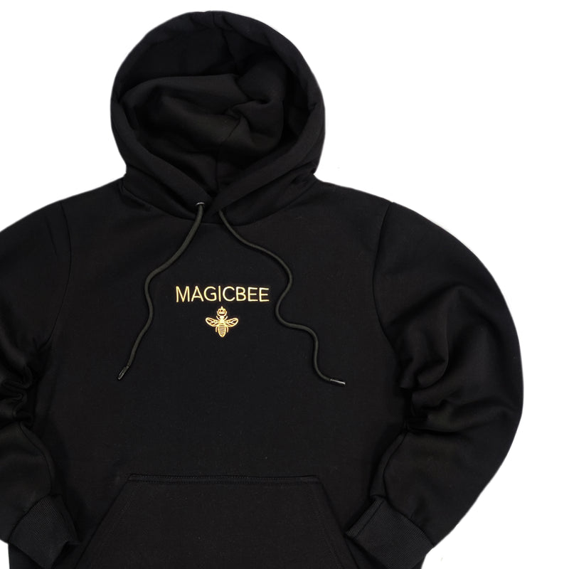 Magicbee - MB23500 - gold logo hoodie - black