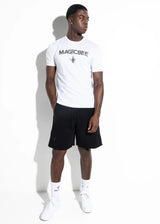 Ανδρική κοντομάνικη μπλούζα Magic bee - MB2407 - foil logo λευκό