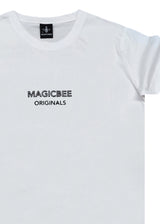Ανδρική κοντομάνικη μπλούζα Magicbee - MB2501 - Originals Logo Tee - λευκό