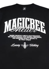 Αντρική κοντομάνικη μπλούζα Magic Bee - MB2513 - atelier oversized μαύρο