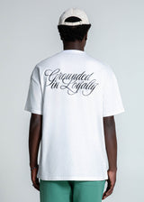 Ανδρική κοντομάνικη μπλούζα Magicbee - MB2514 - signature logo oversized fit λευκό