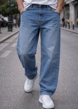 Ανδρικό Baggy παντελόνι τζιν-GUF-N8500-denim