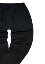 Ανδρική φόρμα με χνούδι GUF-NG8009-1-elegant pants μαύρο