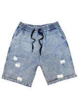 Ανδρική βερμούδα τζιν GUF - PC-7139 - jeans regular fit shorts μπλε