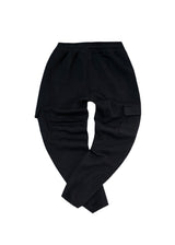 Ανδρική φόρμα cargo Close society-PNC-400-black logo white basic close