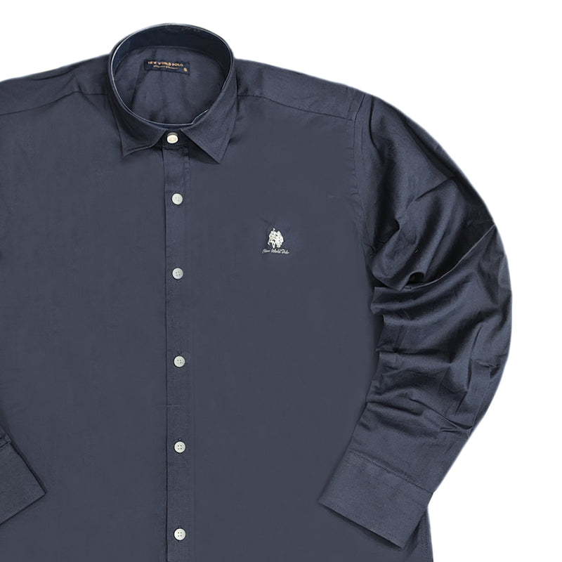 New World Polo - POLO-3003 - classic button-up shirt - navy