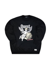 QUEST CLOTHING - Ανδρικό φούτερ sweatshirt regular fit- Μαύρο QCS-100