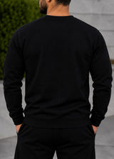 QUEST CLOTHING - Ανδρικό φούτερ sweatshirt regular fit- Μαύρο QCS-100
