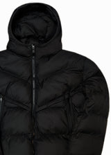 Ανδρικό μπουφάν με κουκούλα GUF-R2013-puffer μαύρο