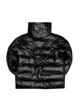 Ανδρικό μπουφάν με αποσπώμενη κουκούλα και επένδυση GUF-R20017- simple puffer μαύρο