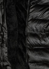 Ανδρικό μπουφάν με αποσπώμενη κουκούλα και επένδυση GUF-R22010- simple puffer μαύρο