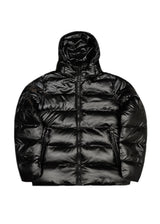 Ανδρικό μπουφάν με αποσπώμενη κουκούλα και επένδυση GUF-R22010- simple puffer μαύρο