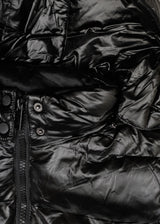 Ανδρικό μπουφάν με αποσπώμενη κουκούλα και επένδυση GUF-R22010- simple puffer μαύρο