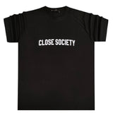 Close society - S23-290 - raglan logo tee - black
