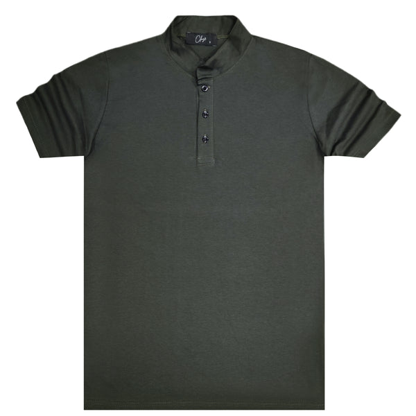 Close society - S23-900 - half button shirt - khaki