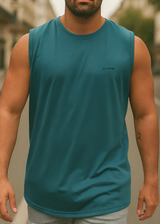 Αμάνικη Μπλούζα Close society - S24-800 - simple sleeveless tee πετρόλ