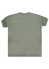 Ανδρική κοντομάνικη μπλούζα Close Society - S25-10 - simple oversized χακί