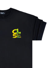 Ανδρική κοντομάνικη μπλούζα Close society - S25-100 - Holograph logo oversized -μαύρο