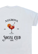 Ανδρική κοντομάνικη μπλούζα Close society - S25-102 - negroni oversized -λευκό