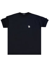 Ανδρική κοντομάνικη μπλούζα Close society - S25-105 - sorry if i looked interest i'm not oversized -μαύρο