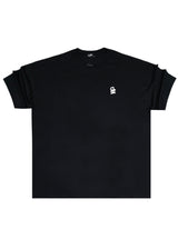 Ανδρική κοντομάνικη μπλούζα Close society - S25-107 - losing toxic people oversized -μαύρο