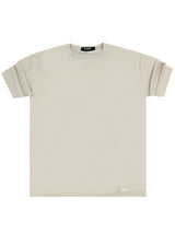 Ανδρική κοντομάνικη μπλούζα Close Society - S25-10 - simple oversized μπεζ