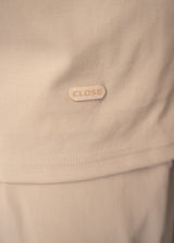 Ανδρική κοντομάνικη μπλούζα Close Society - S25-10 - simple oversized μπεζ