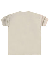 Ανδρική κοντομάνικη μπλούζα Close Society - S25-10 - simple oversized μπεζ