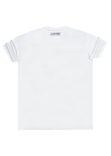 Ανδρική κοντομάνικη μπλούζα Tony Couper - T25/12 - ecru cube regular fit λευκό