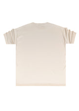 Ανδρική κοντομάνικη μπλούζα ριπ Close Society-S25-19-simple rip μπεζ