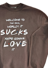 Ανδρικό μακρυμάνικο φούτερ Tony couper-S26/2-brown Friends