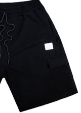 Ανδρική κάργκο βερμούδα Close society - S25-500 - 3d logo cargo shorts μαύρο