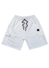 Ανδρική κάργκο βερμούδα Close society - S25-500 - 3d logo cargo shorts λευκό