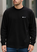 Ανδρικό μακρυμάνικο φούτερ χωρίς χνούδι Tony couper - S25/44 - black patch μαύρο