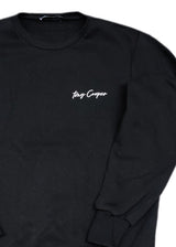 TONY COUPER - Ανδρικό μακρυμάνικο φούτερ Calligraphy Logo -Μαύρο SC25/62