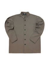 Ανδρικό μακρυμάνικο πουκάμισο μάο πικέ-Close Society-SH27-01-dark beige mao shirt