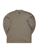 Ανδρικό μακρυμάνικο πουκάμισο μάο πικέ-Close Society-SH27-01-dark beige mao shirt