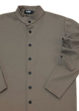 Ανδρικό μακρυμάνικο πουκάμισο μάο πικέ-Close Society-SH27-01-dark beige mao shirt