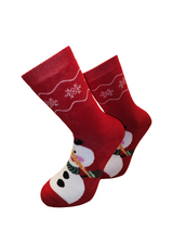 Χριστουγεννιάτικες κάλτσες V-tex - snowman socks - κόκκινο