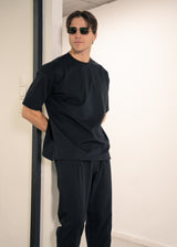 Ανδρικό υφασμάτινο παντελόνι Close Society - SP25-10 - simple oversized pants μαύρο