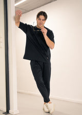 Ανδρικό υφασμάτινο παντελόνι Close Society - SP25-10 - simple oversized pants μαύρο