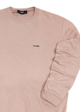 Ανδρικό φούτερ ανοιξιάτικο χωρίς χνούδι Close society-SP27-705-somon logo sweatshirt σομόν