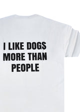 Ανδρική κοντομάνικη μπλούζα oversized Close society-STO-200-white i like dogs more than people