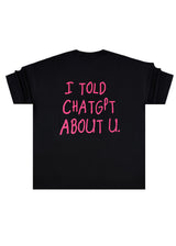 Ανδρική κοντομάνικη μπλούζα oversized Close society-STO-201-black i told chatgpt about u