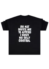 Close society Ανδρική κοντομάνικη μπλούζα oversized black Do Not Invite me STO-216