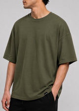 CLOSE SOCIETY - Ανδρικό oversized t-shirt - Χακί STO-305