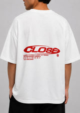 CLOSE SOCIETY - Ανδρικό oversized t-shirt - Λευκό STO-306