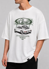 CLOSE SOCIETY - Ανδρικό oversized t-shirt - Λευκό STO-308